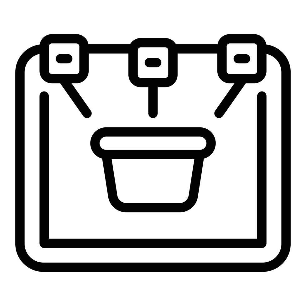 Shopping online icon, outline style vector