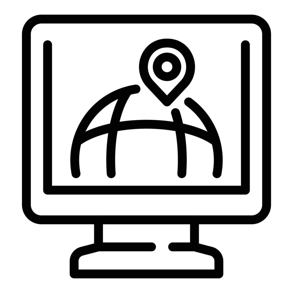 Order location icon, outline style vector