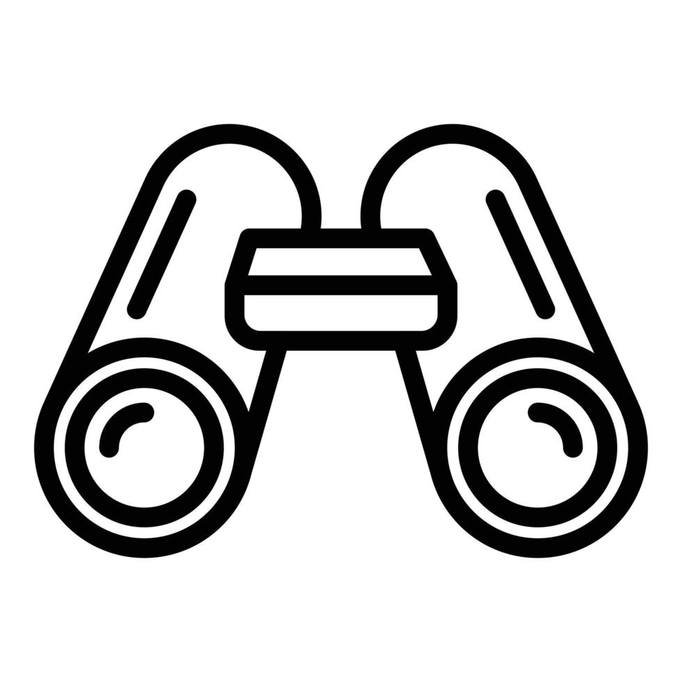 Travel binoculars icon, outline style vector