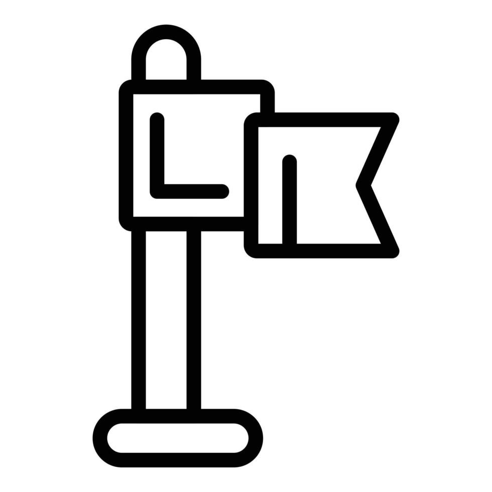 Scouting flag icon, outline style vector