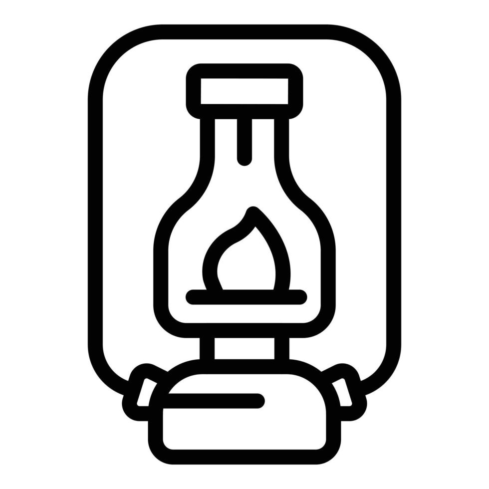 Scouting lamp icon, outline style vector