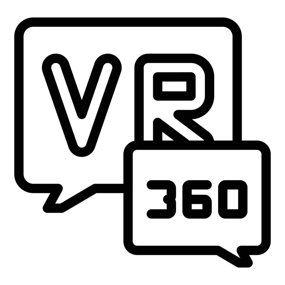 Augmented reality icon, outline style vector