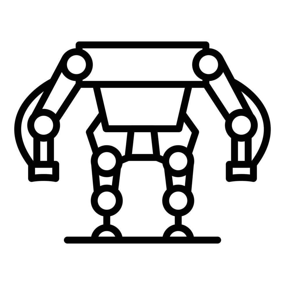 Robot body icon outline vector. Artificial suit man vector