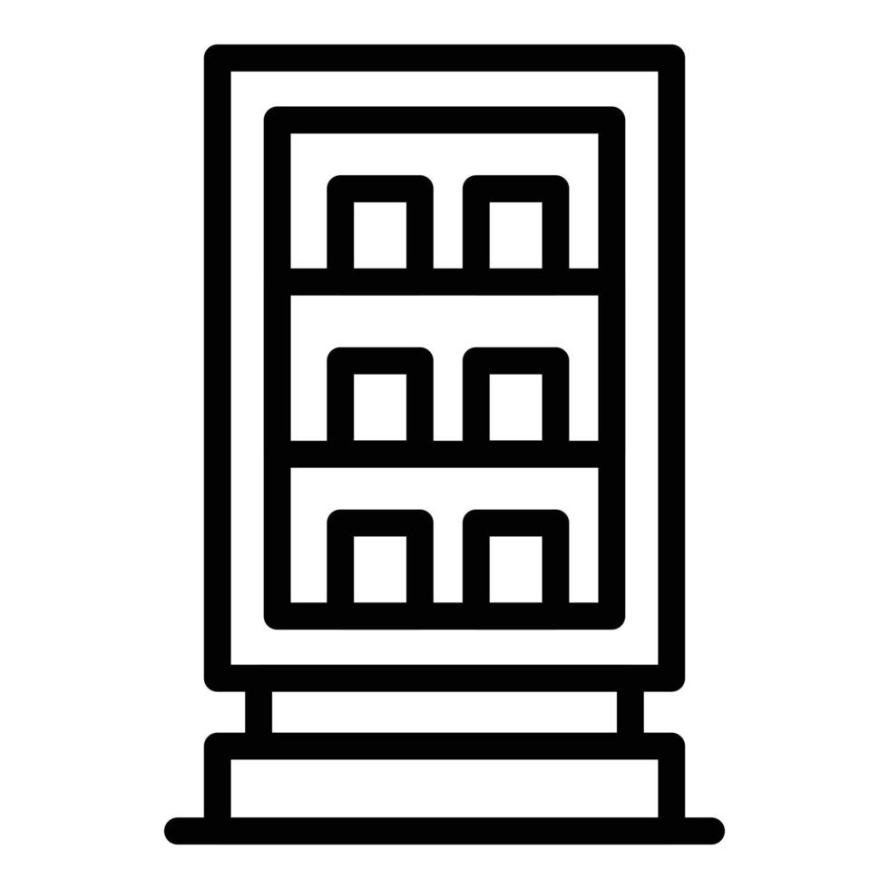 Bottle drink machine icon, outline style vector
