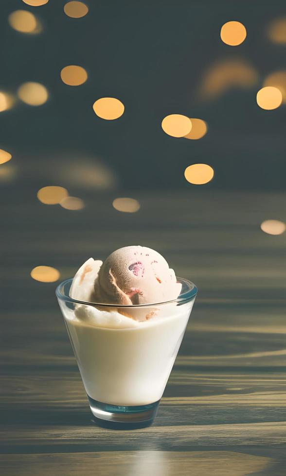 helado en vaso foto