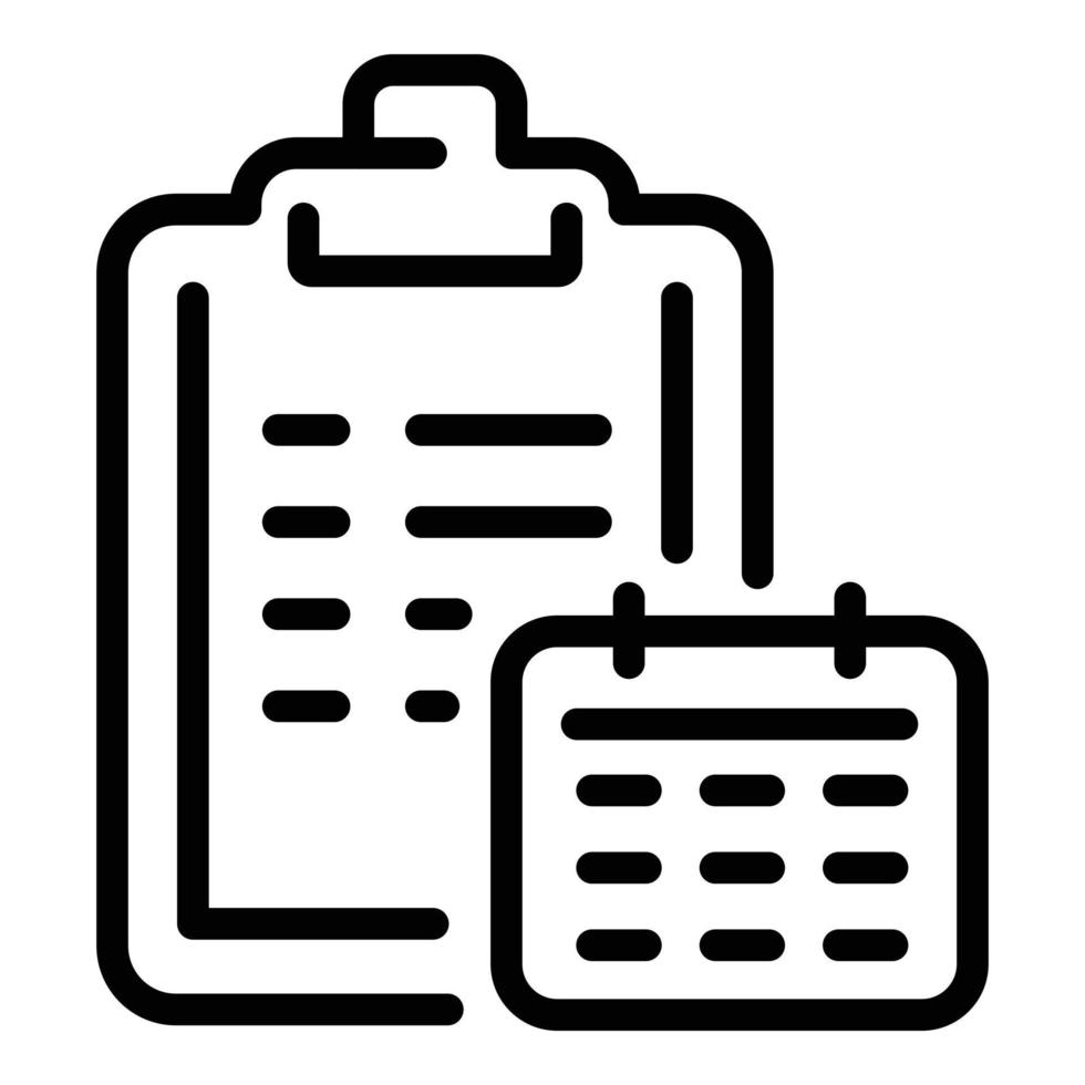 Calendar order icon, outline style vector