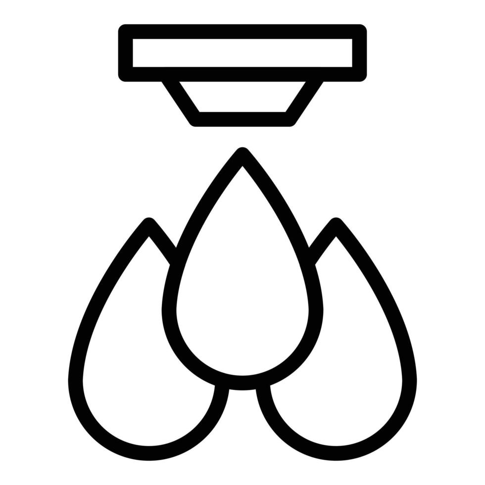 Ink drops icon, outline style vector