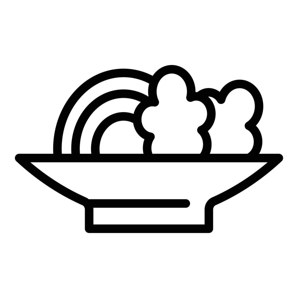 Asian food icon, outline style vector