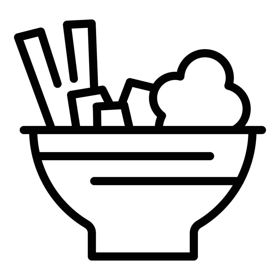 Delicious korean food icon, outline style vector