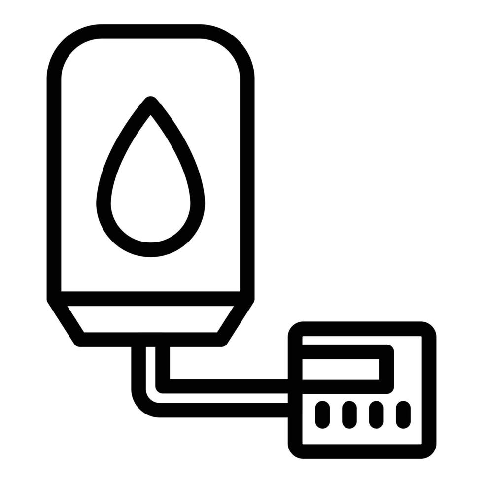 icono del tanque de purificación de agua, estilo de contorno vector