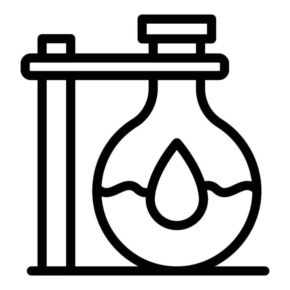 Water flask icon, outline style vector