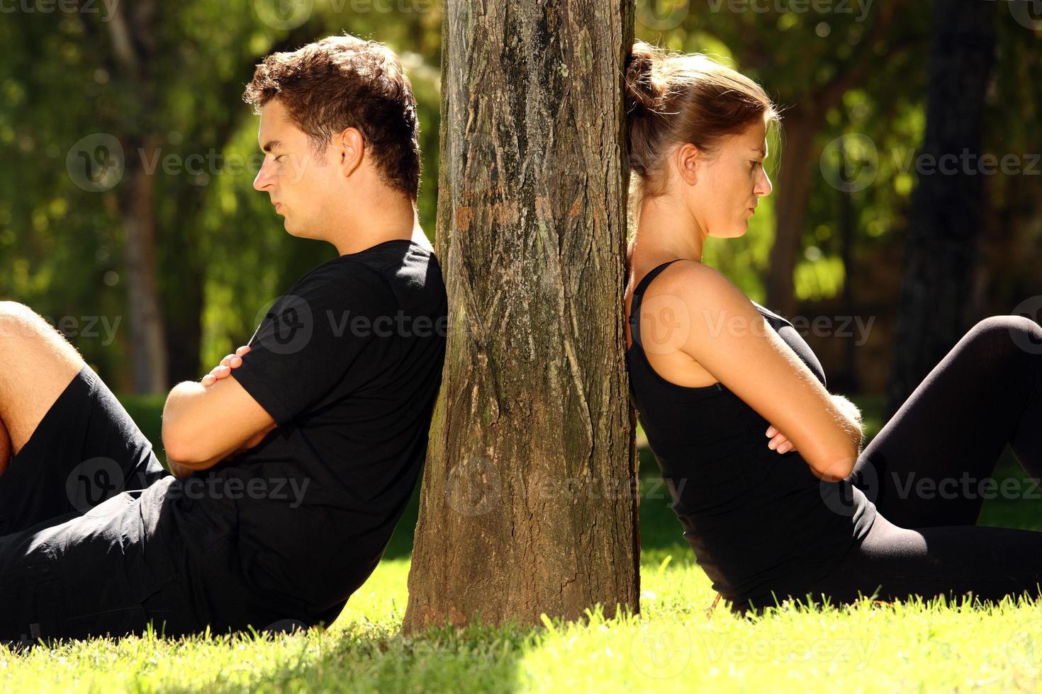 Young couple having a problem photo