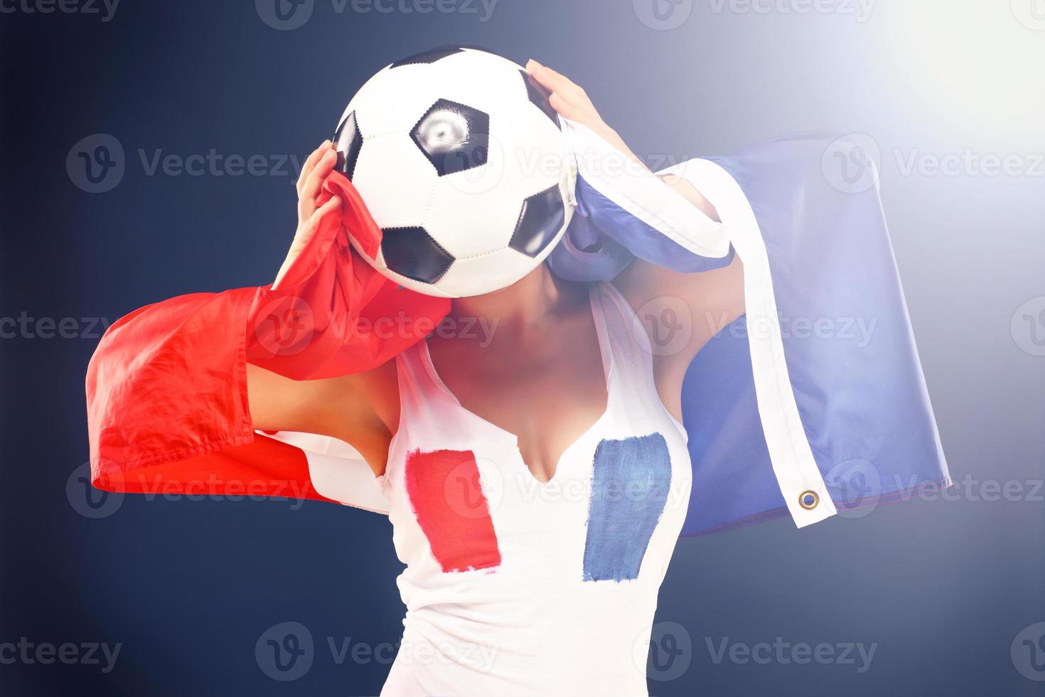 aficionado al fútbol francés foto