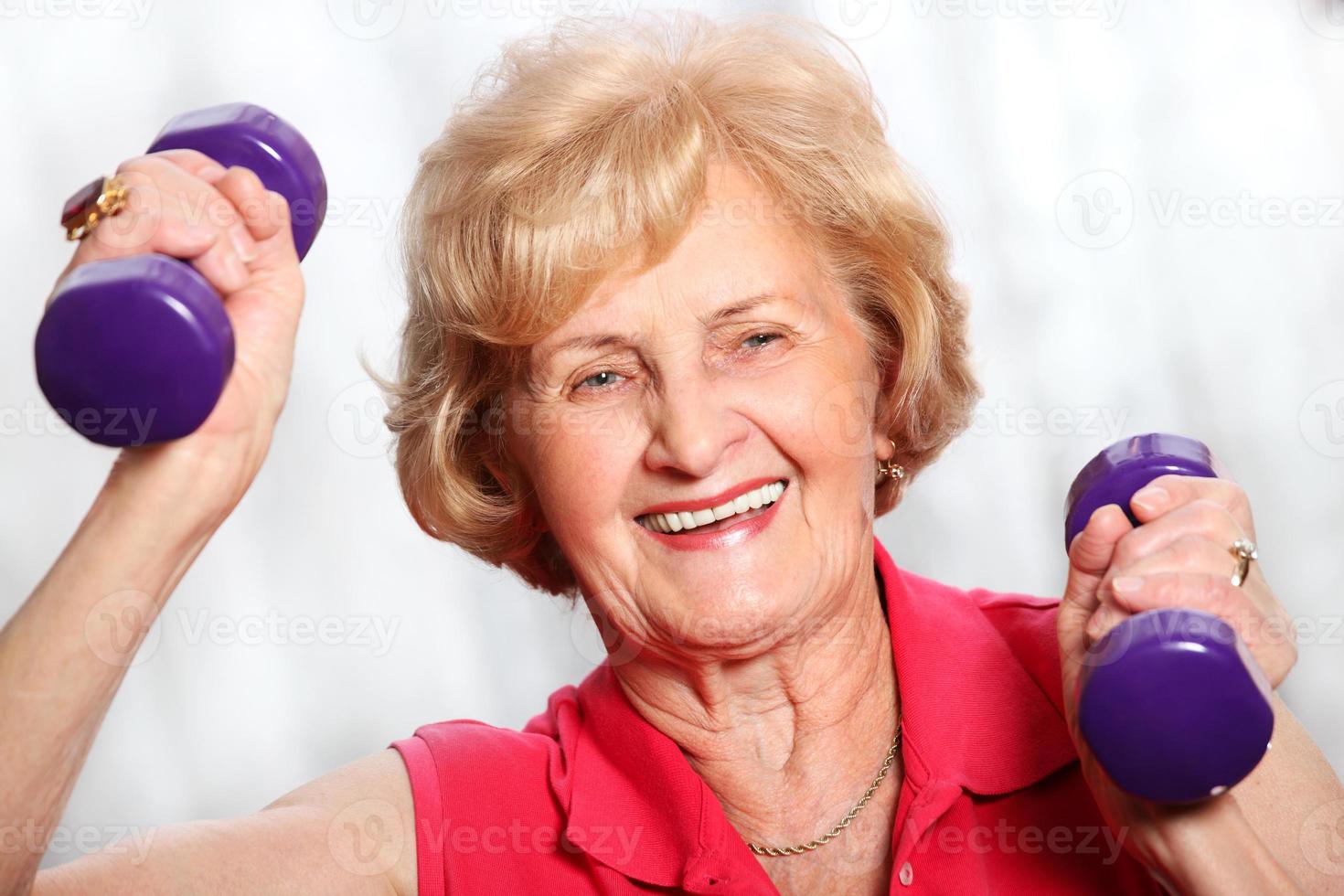 Senior lady working out photo