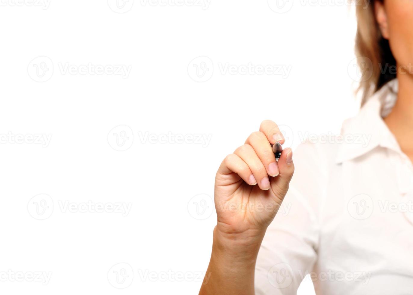 Young businesswoman with a marker photo