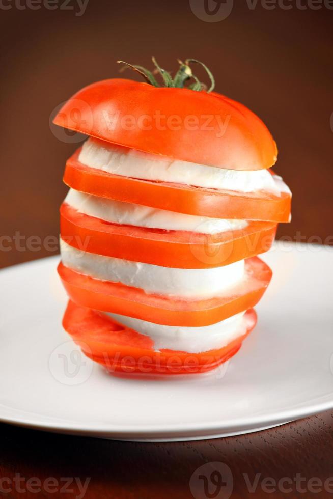 Modern caprese close-up photo