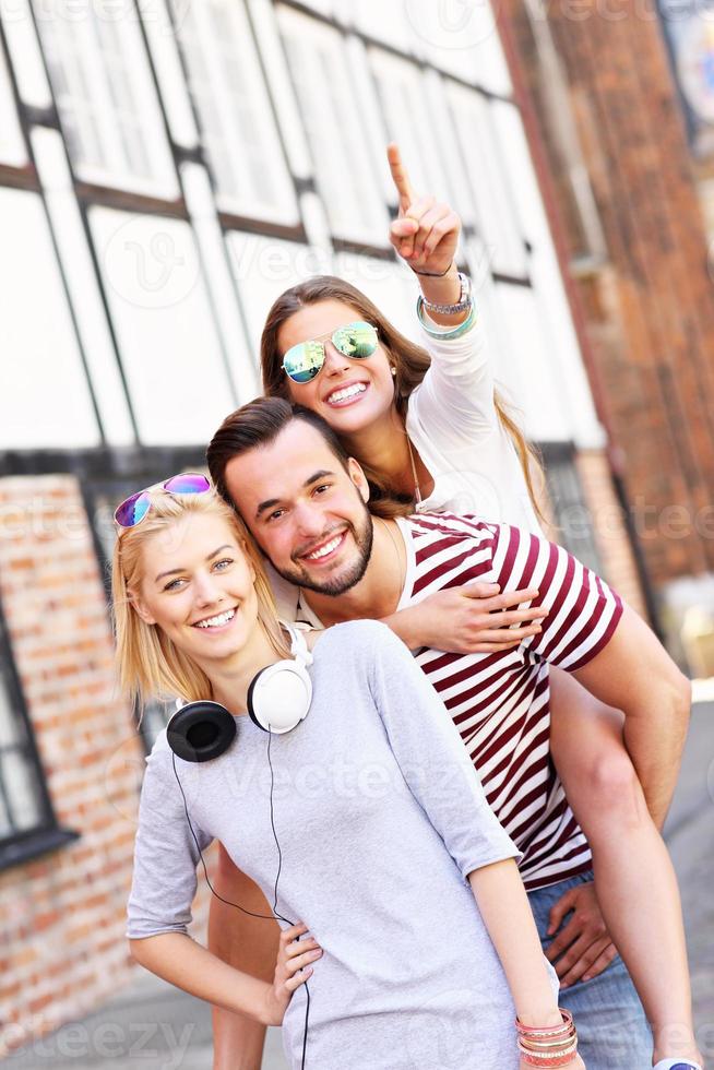 Group of happy friends photo