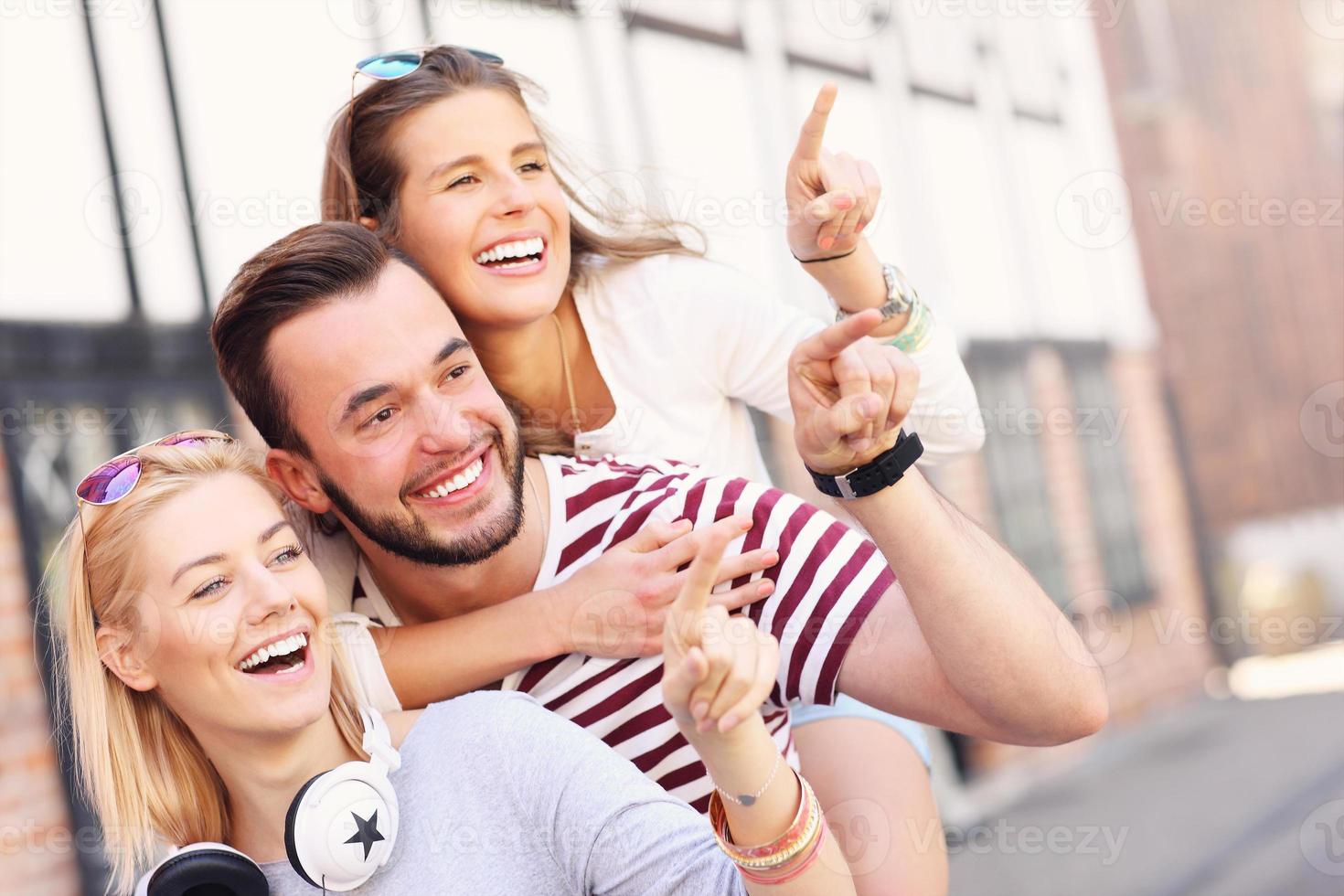 Group of happy friends photo