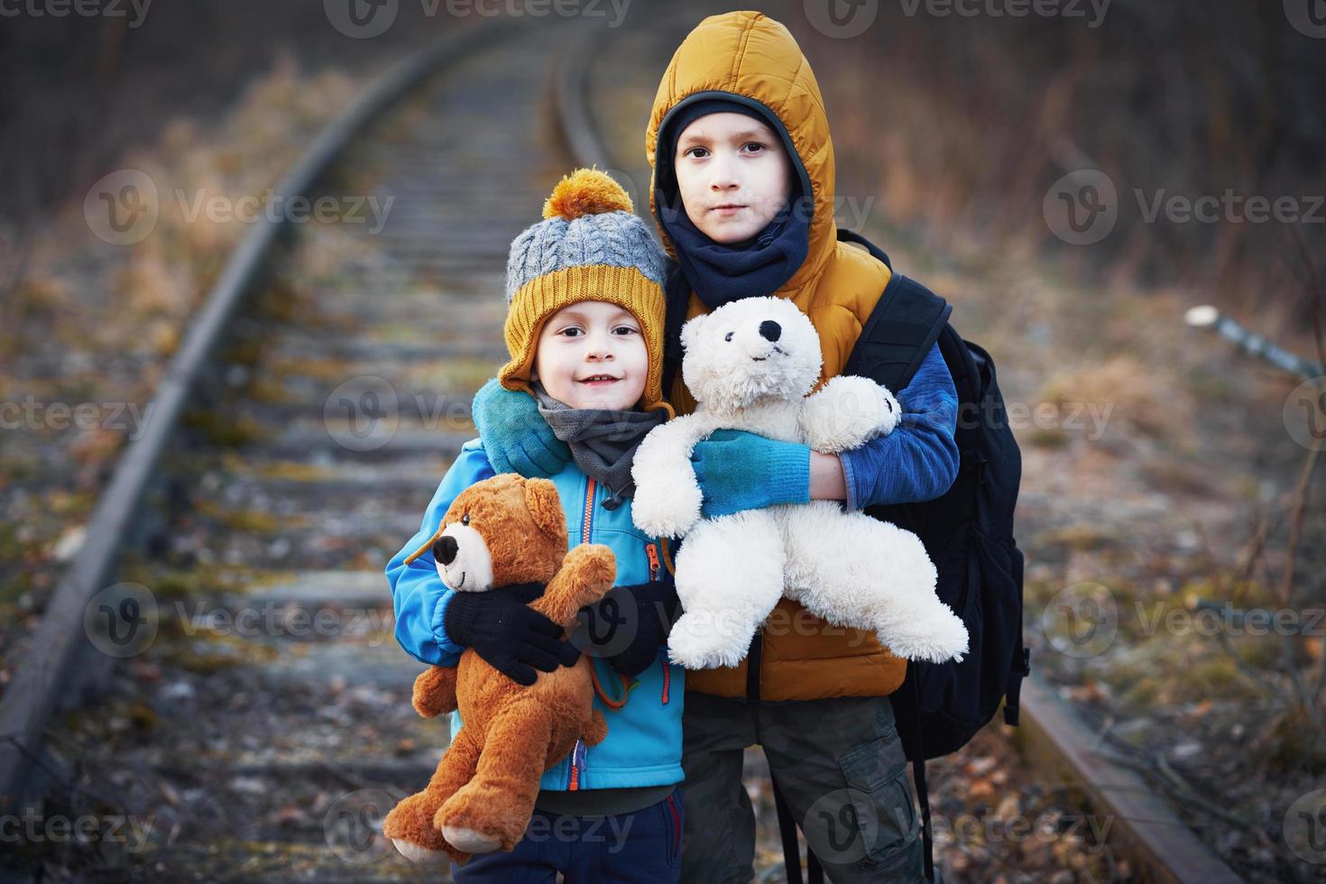 Picture of a child with a lot of love and peaceful message photo