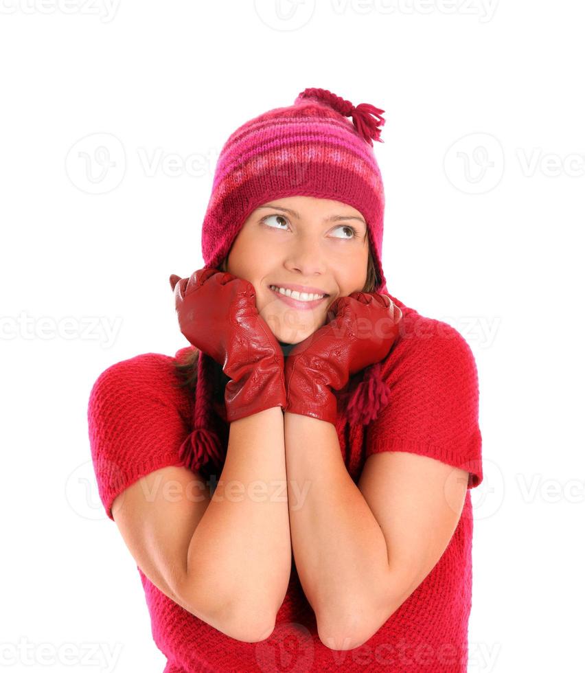 Happy winter girl photo