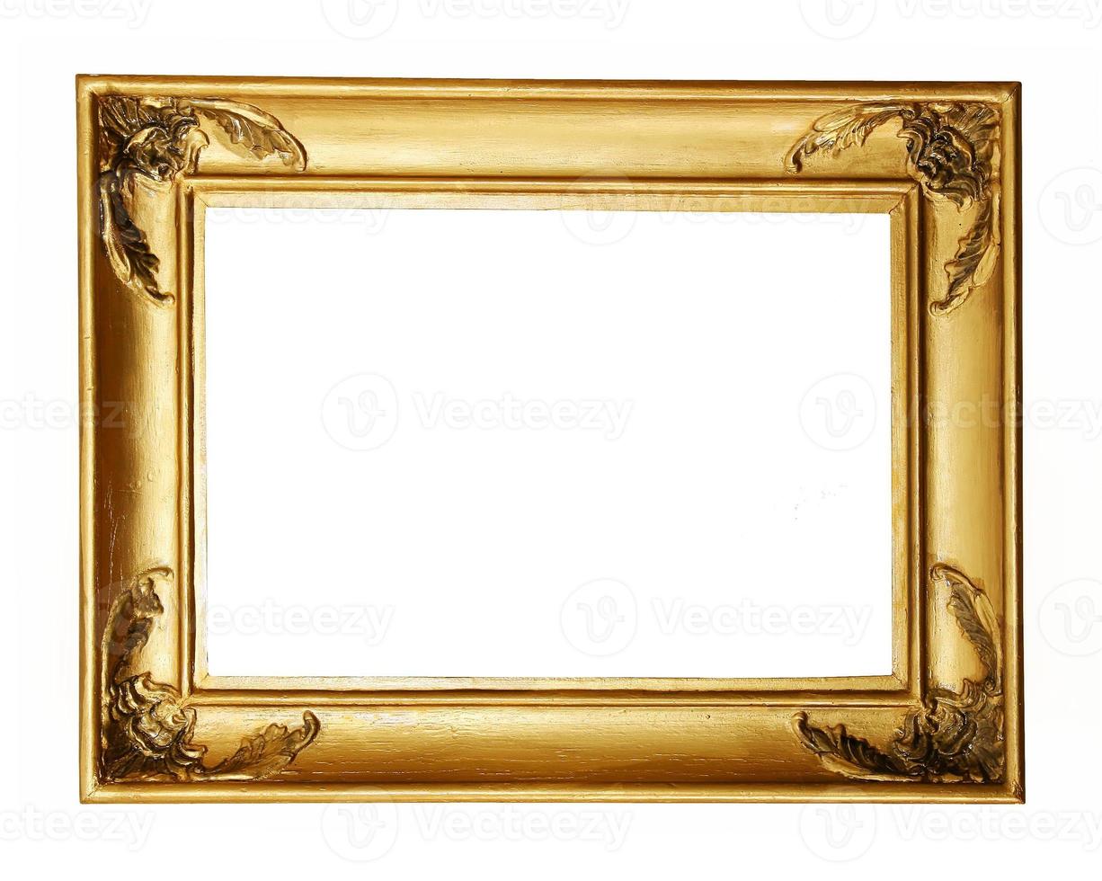 gold frame clipping path photo