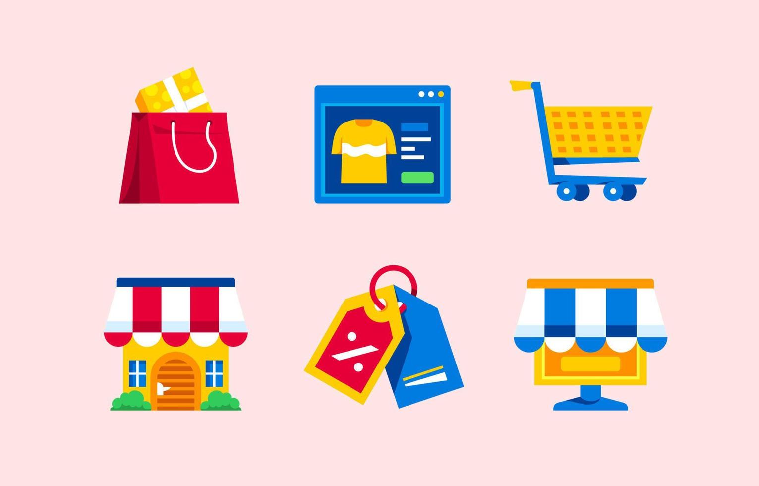 Application Ecommerce Icon Set vector