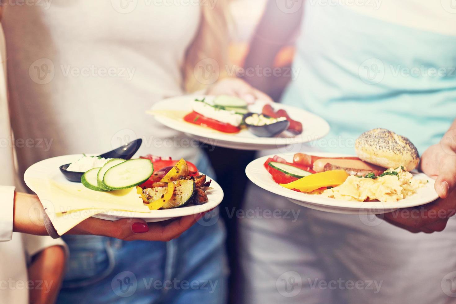 Breakfast buffet in hotel photo