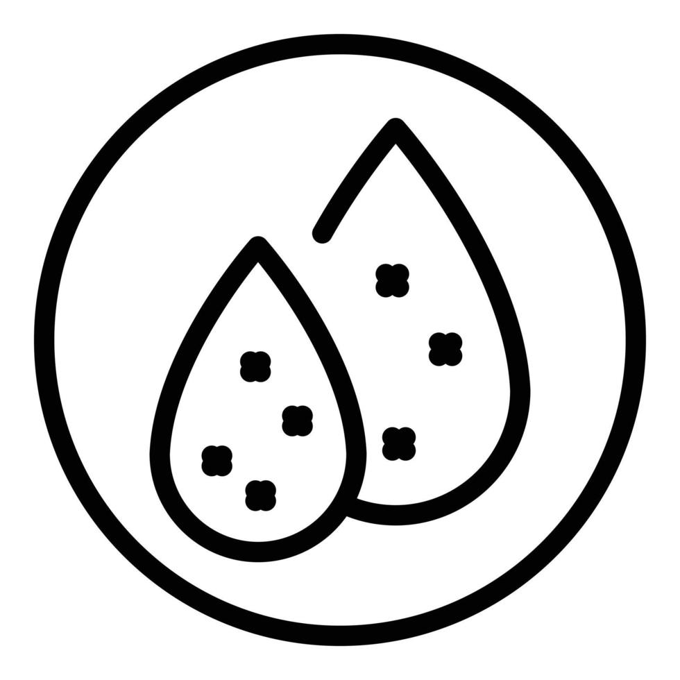 Organic water drops icon, outline style vector