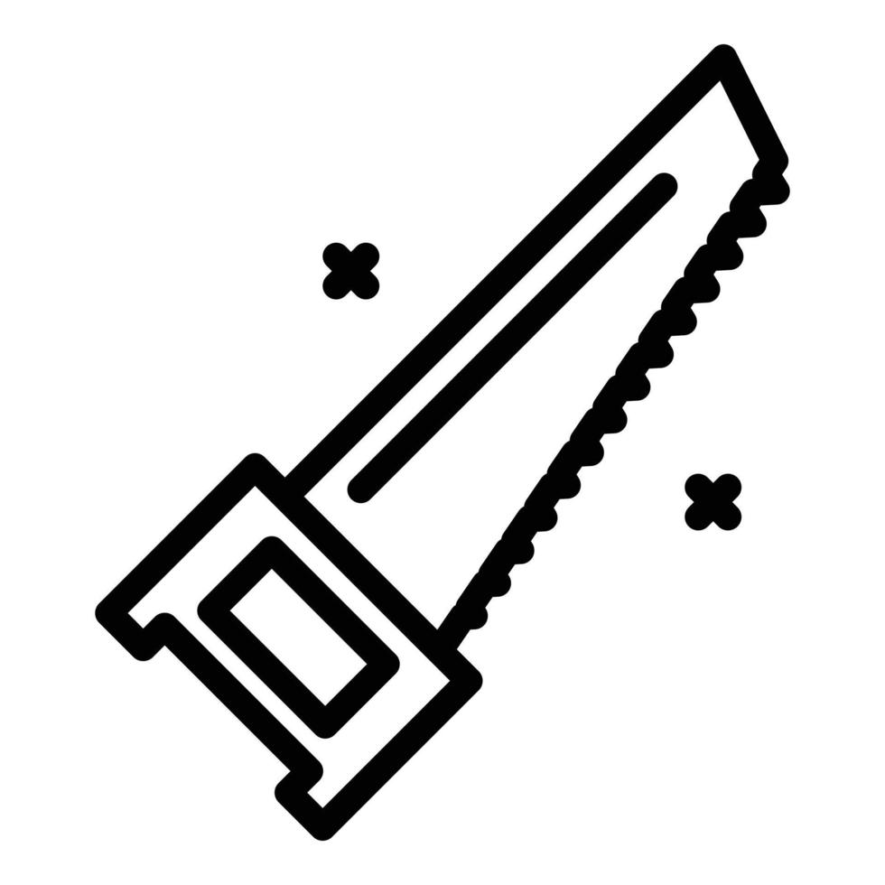 Saw camping icon, outline style vector
