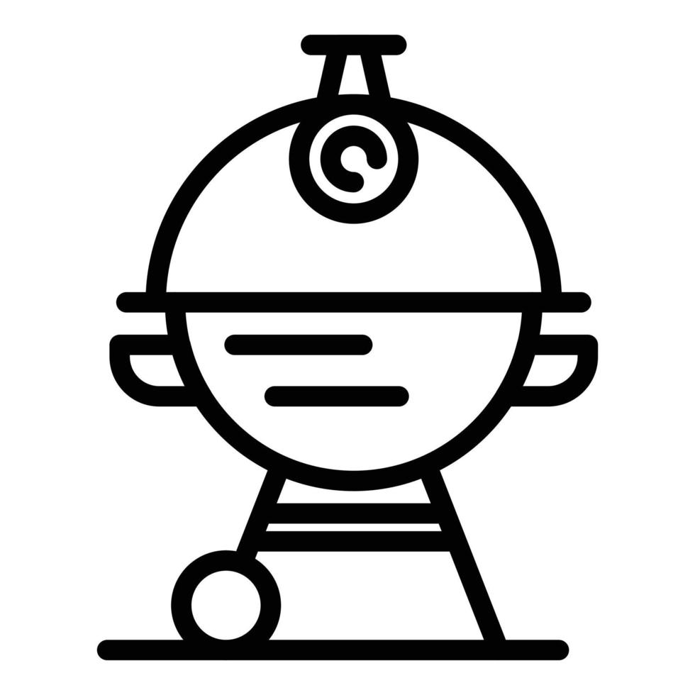 Barbeque tool icon, outline style vector