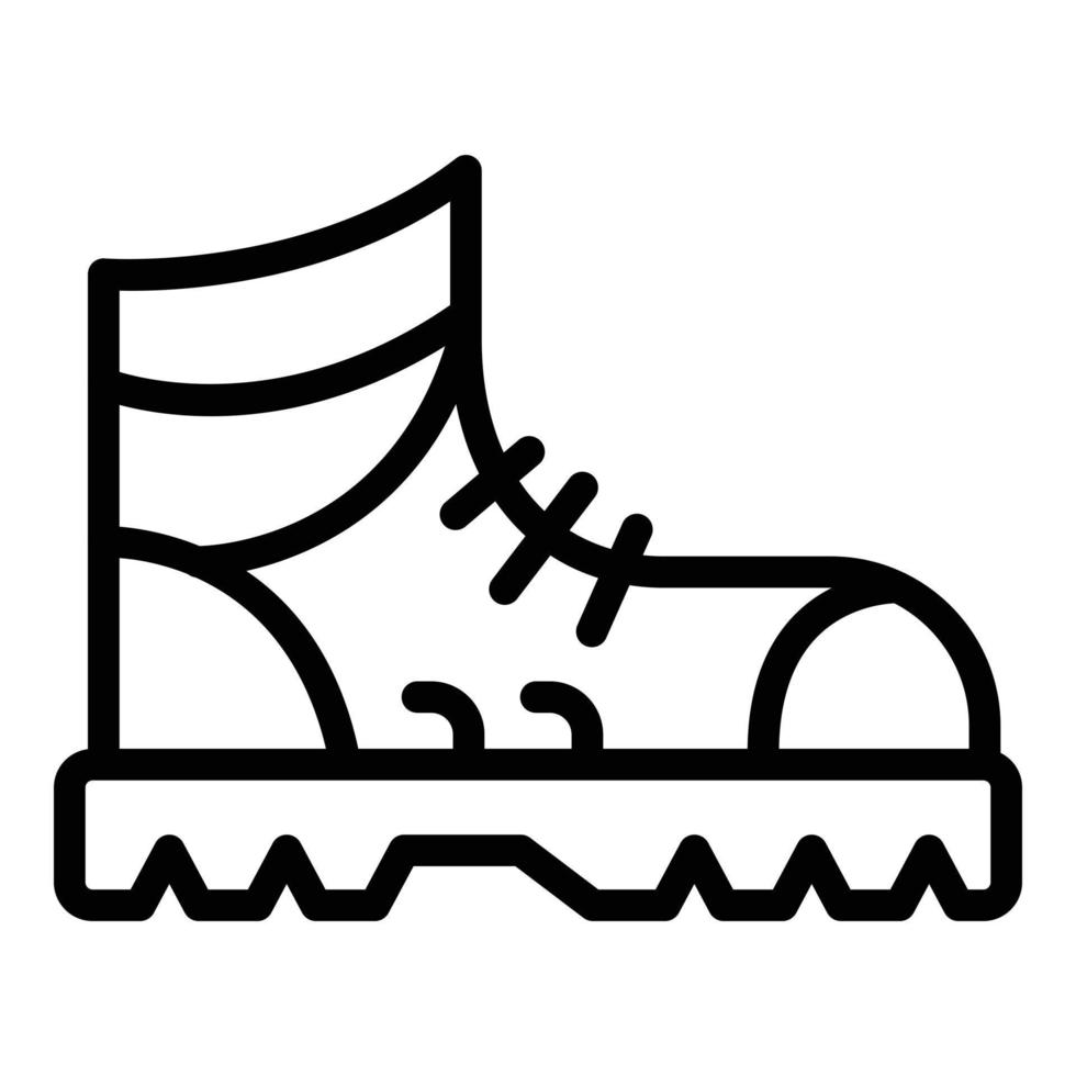 Hiking boots icon, outline style vector