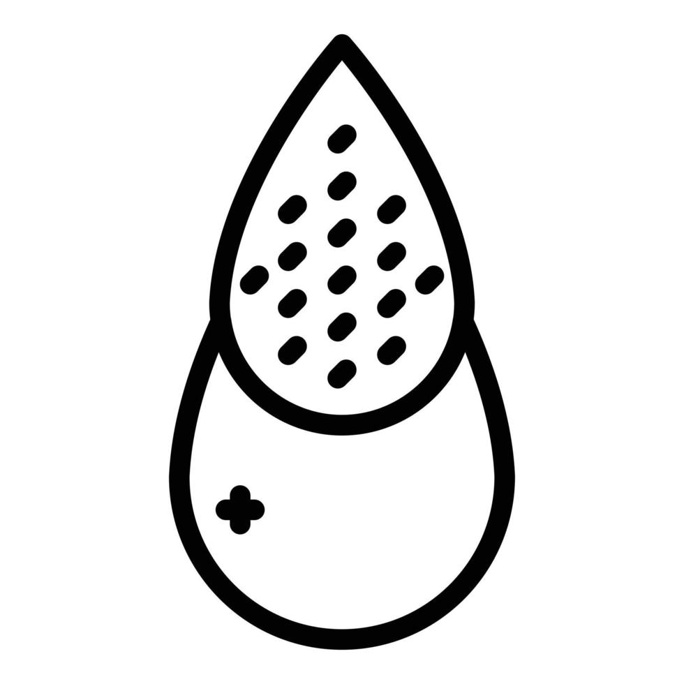 Natural water drop icon, outline style vector