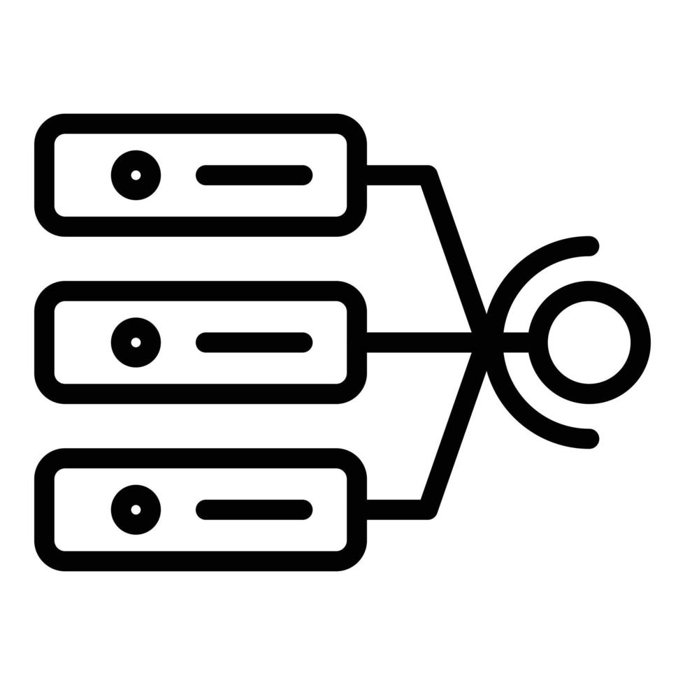 Blockchain commerce icon, outline style vector