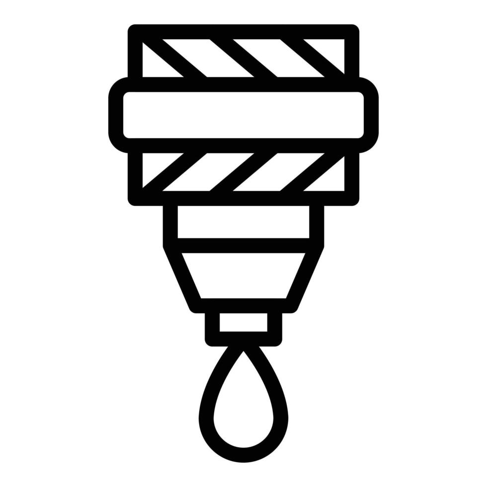 Filtration pipe icon, outline style vector