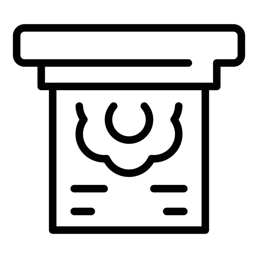 Printing image icon, outline style vector