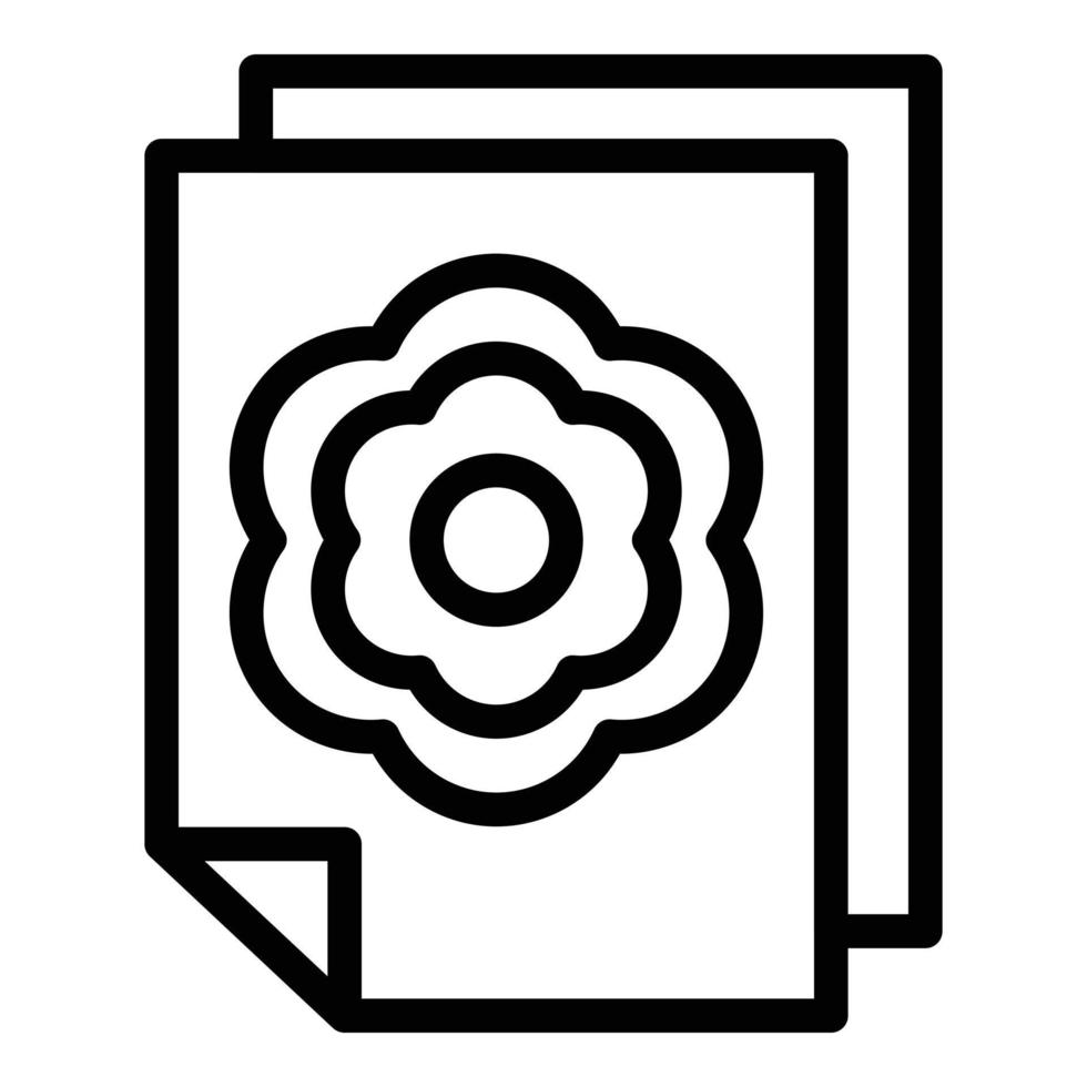 Printed media icon, outline style vector