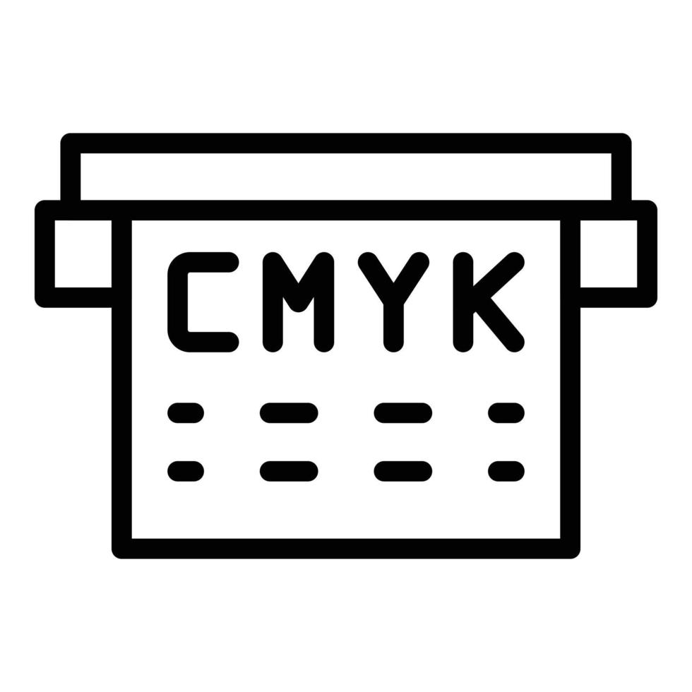 Printing sheet icon, outline style vector