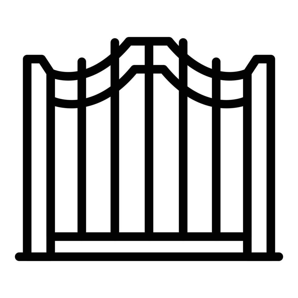 Access smart gate icon, outline style vector