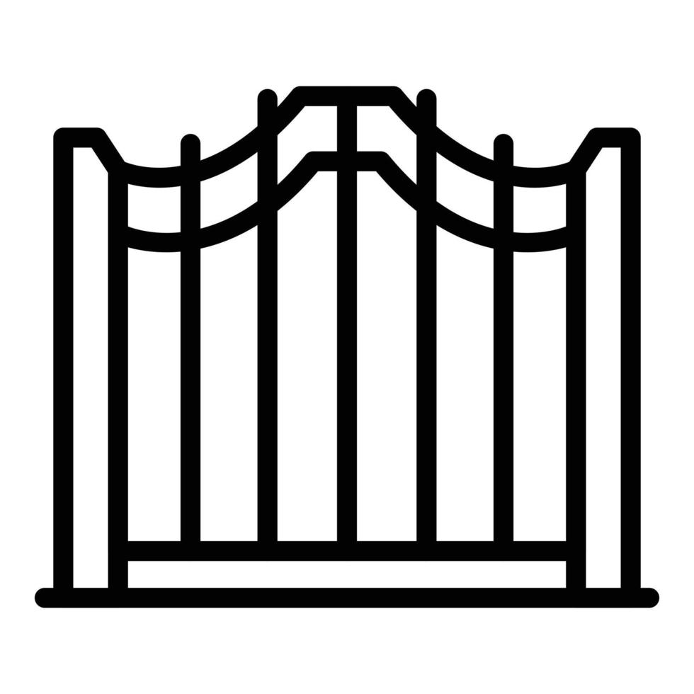 Access smart gate icon, outline style vector