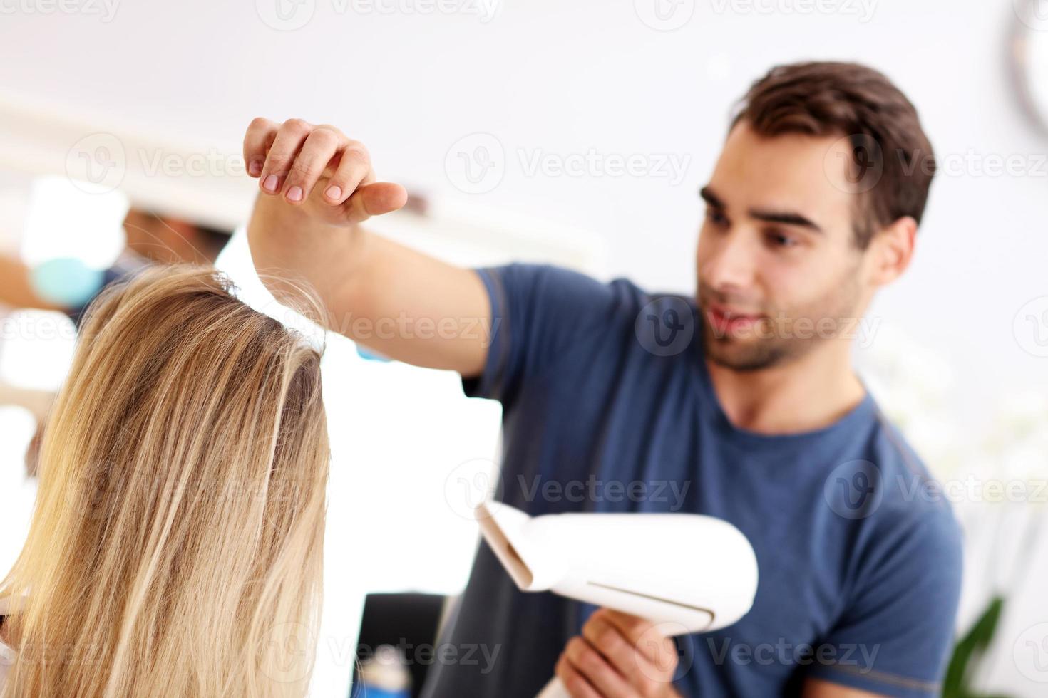 Adult woman at the hair salon photo