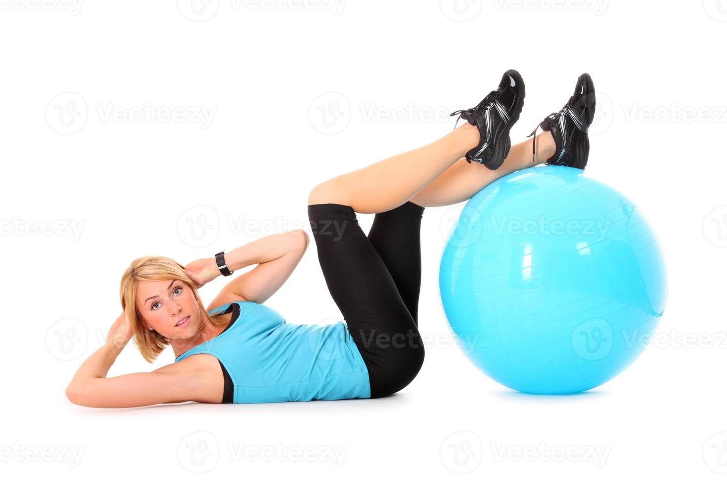 Sit-ups with ball photo