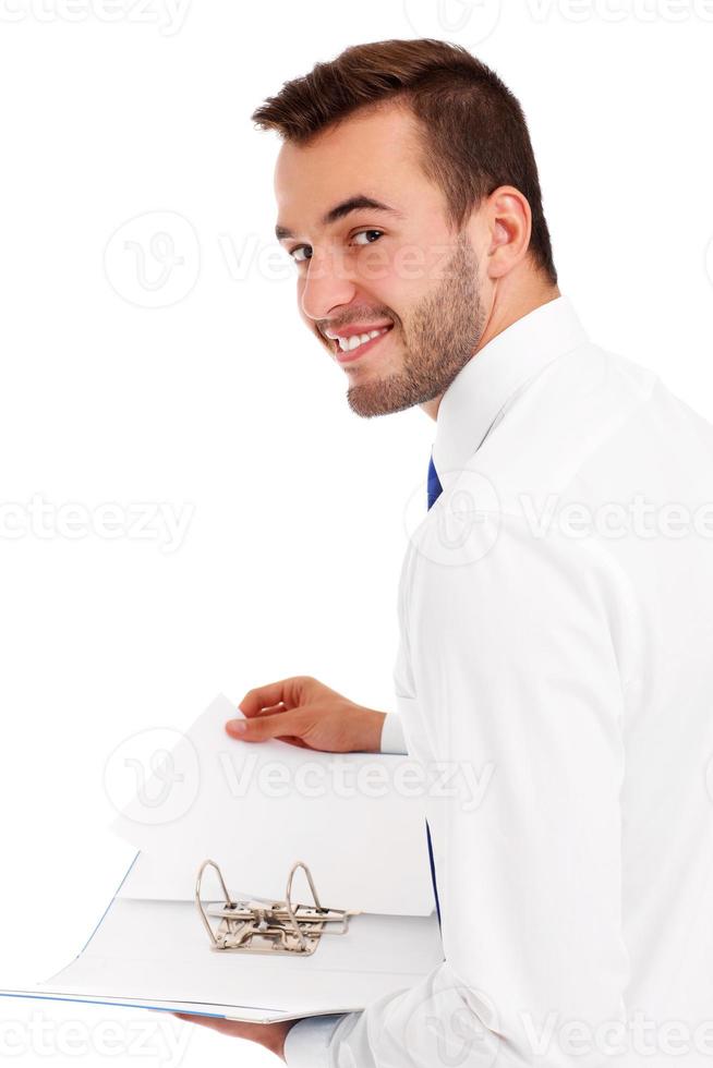 Businessman with documents photo