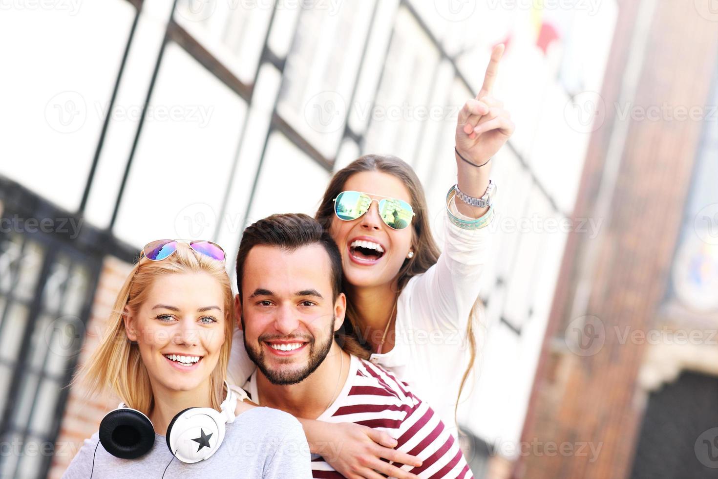 Group of happy friends photo