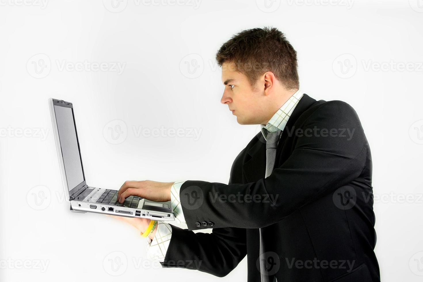 laptop business man photo