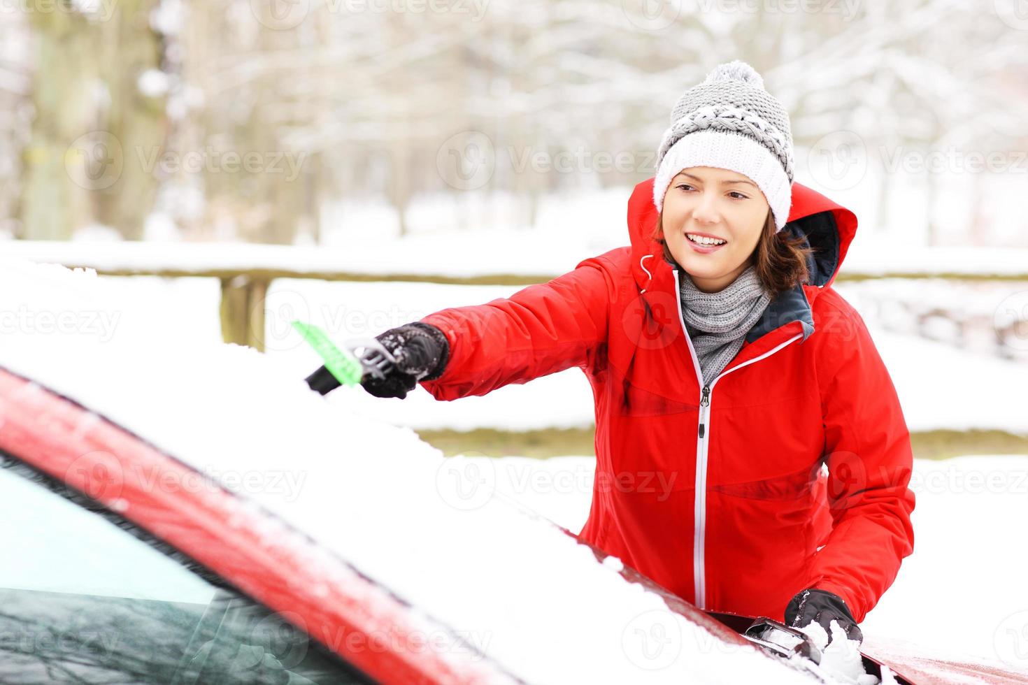 Cleaning the car photo