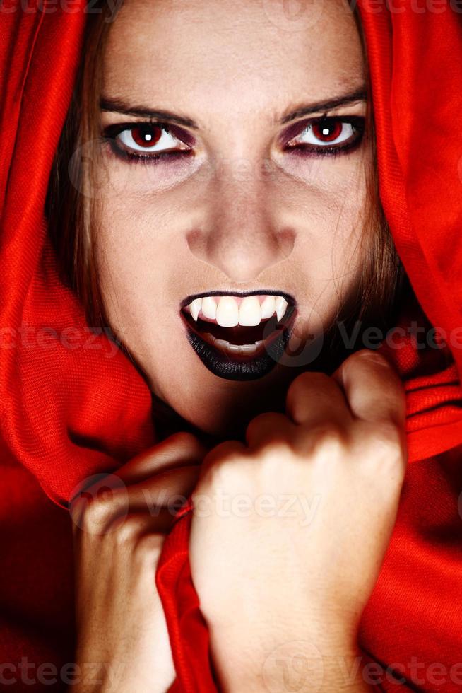 Vampire in red photo