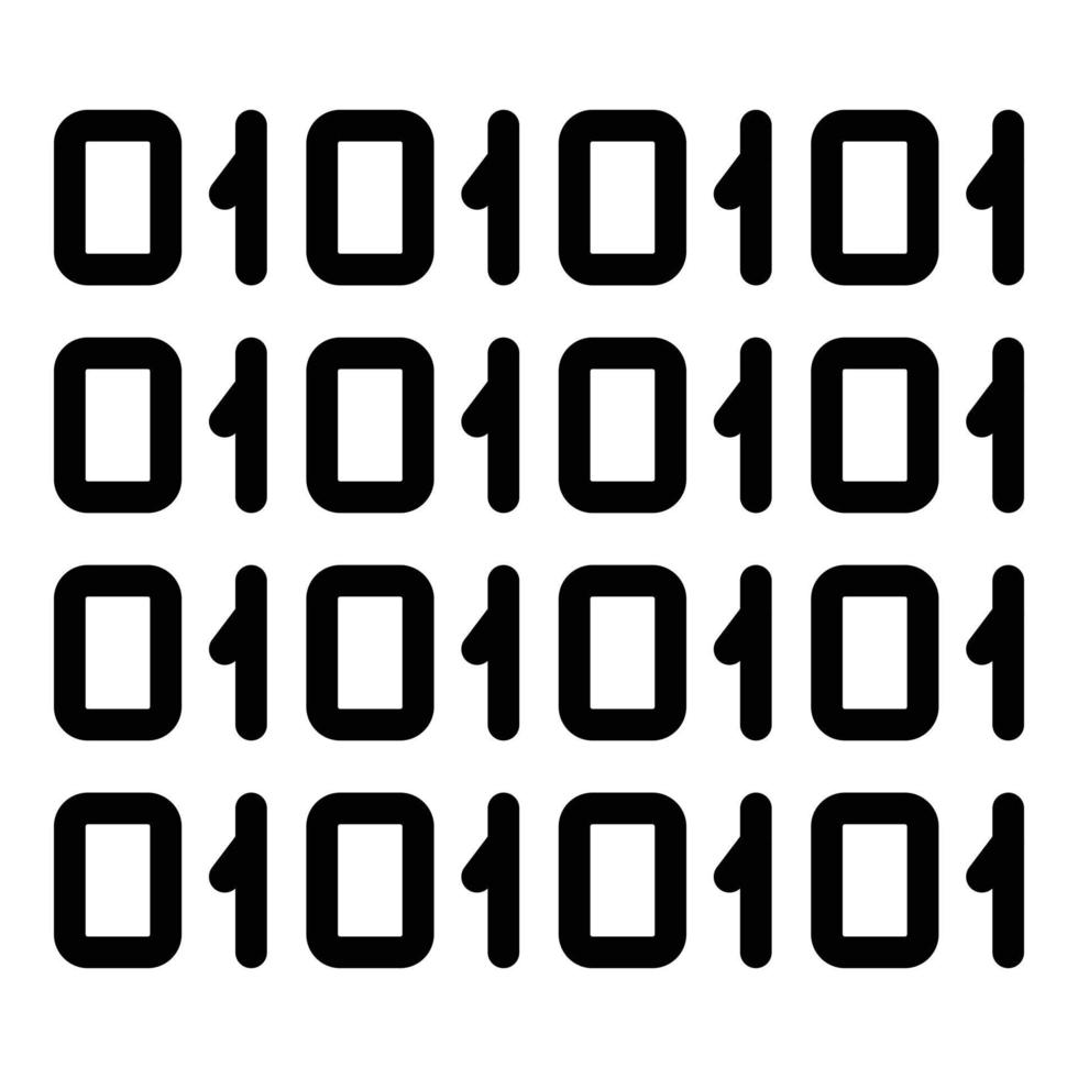 Blockchain digital code icon, outline style vector