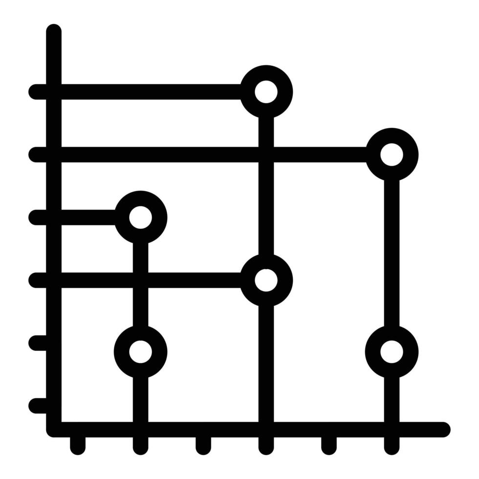 Bitcoin analysis icon, outline style vector