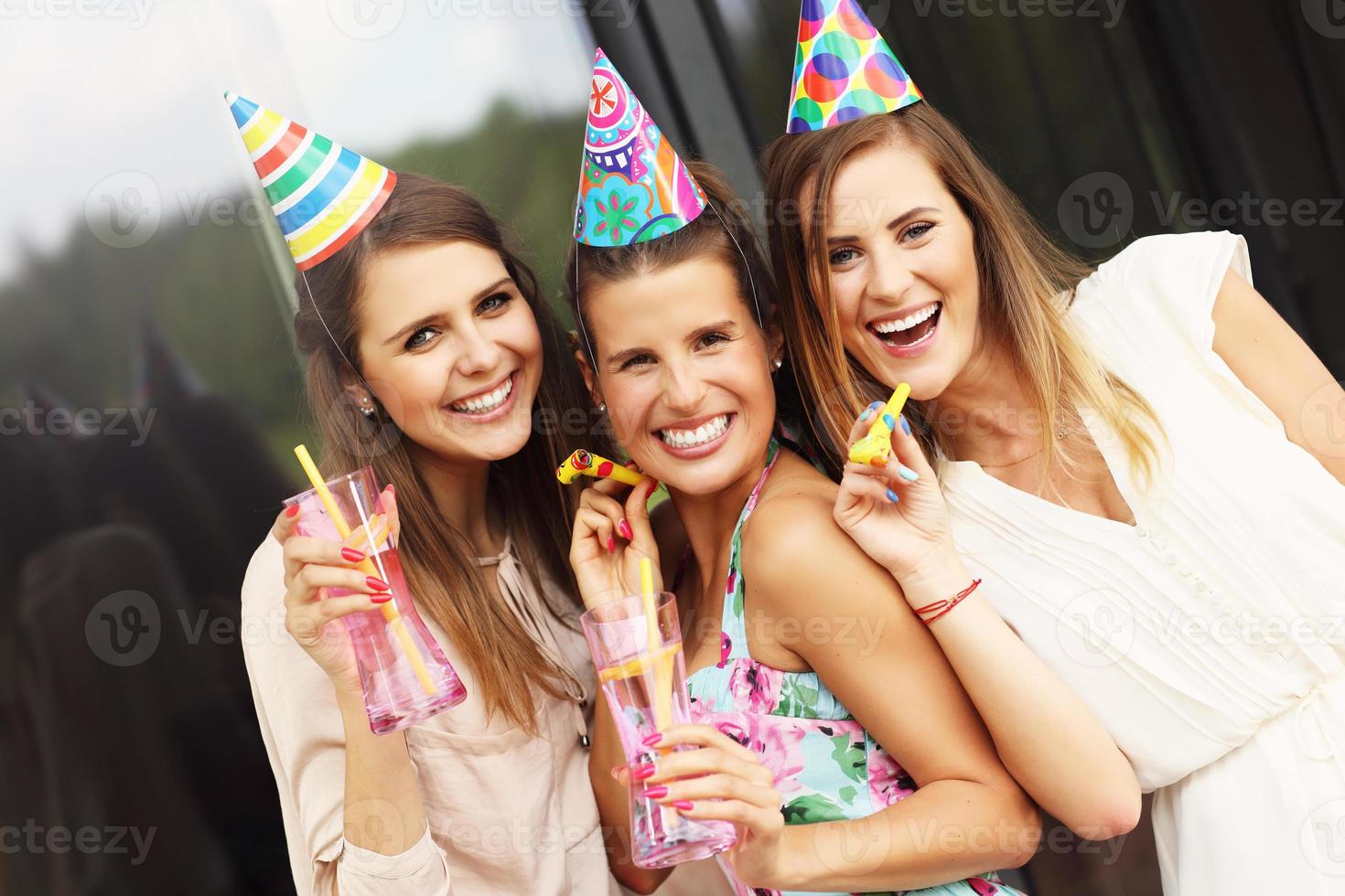 Group of friends celebrating birthday photo