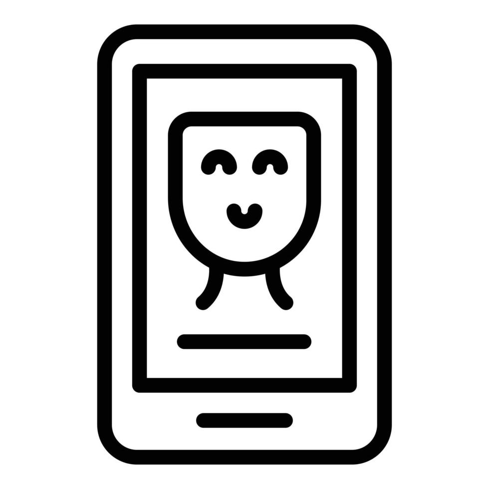 Online consumer icon, outline style vector